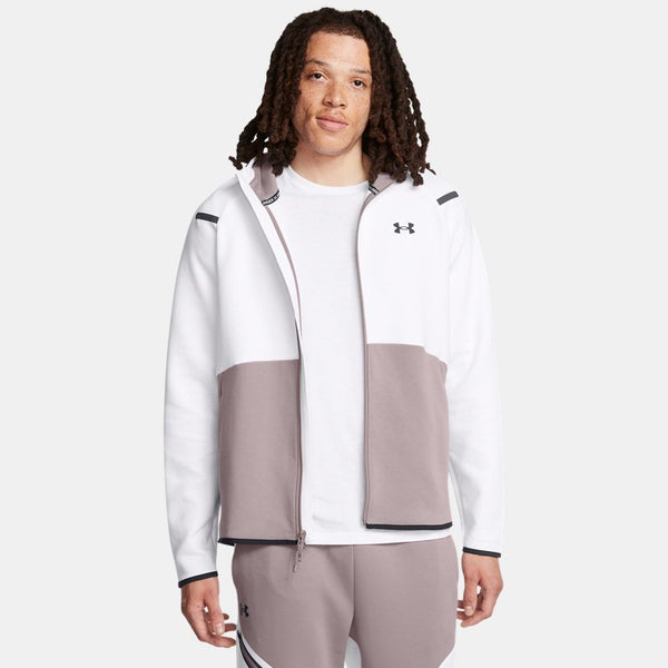 Under Armour Unstoppable Fleece Full-Zip Hoodie Tetra Gray White Black