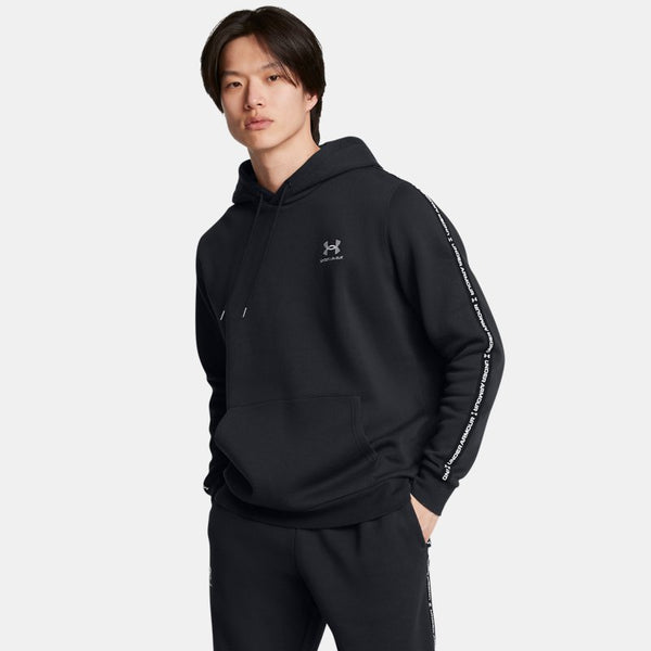 Under Armour Icon Fleece Taping Hoodie Black White