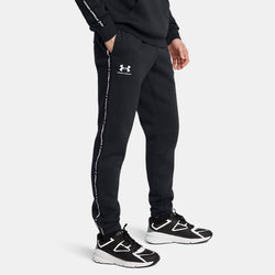 Under Armour Icon Fleece Taping Joggers Black White