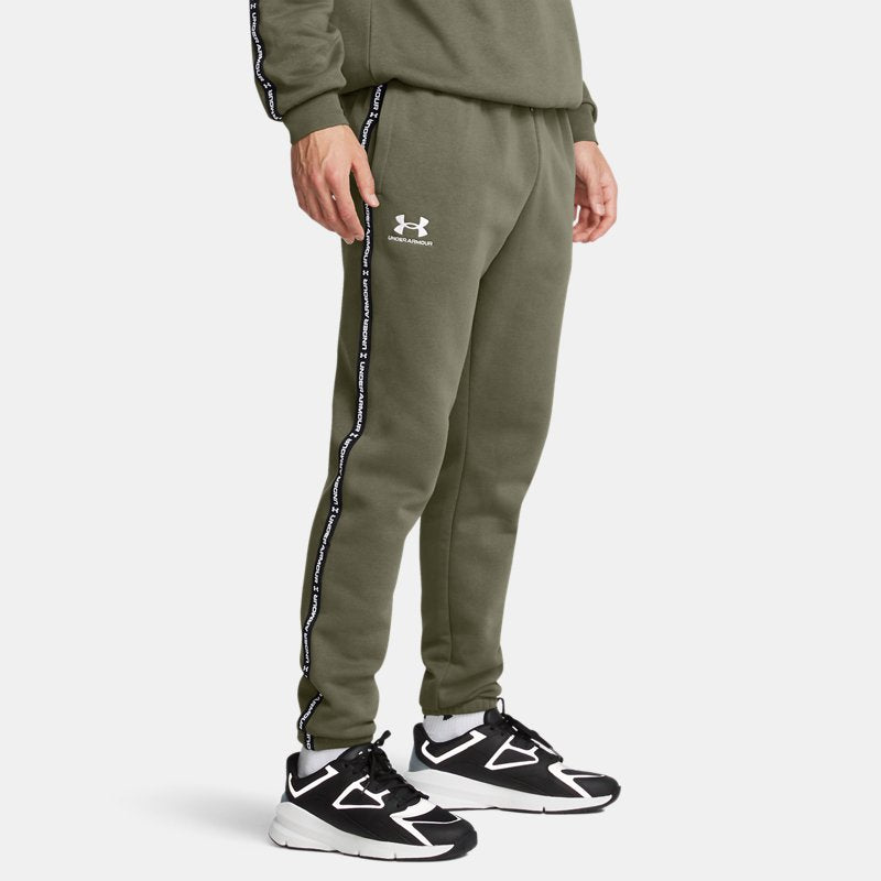 Under Armour Icon Fleece Taping Joggers Marine OD Green White