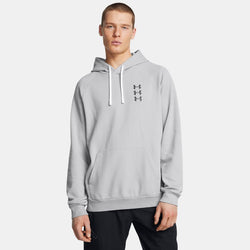 Under Armour Rival Fleece Textured Sliced 'N Diced Hoodie Mod Gray Light Heather Castlerock