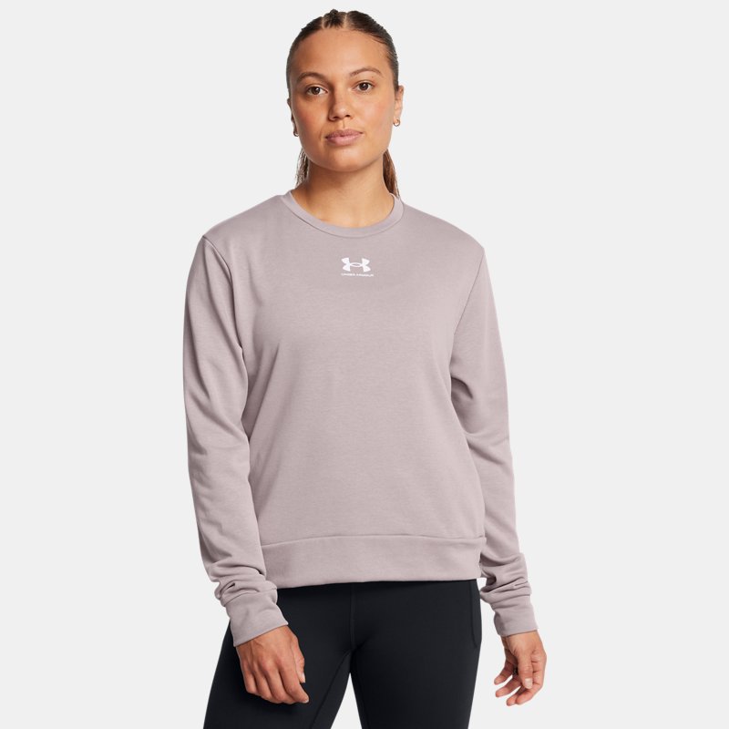 Under Armour Rival Terry Crew Tetra Gray White