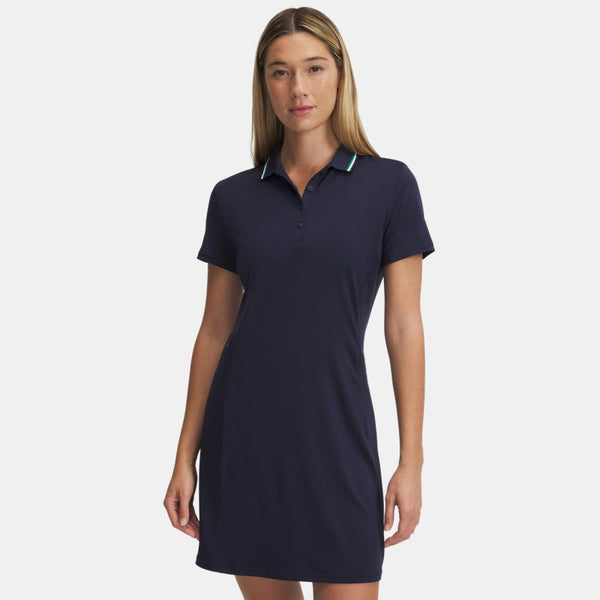 Under Armour Drive Short Sleeve Dress Midnight Navy Downpour Gray