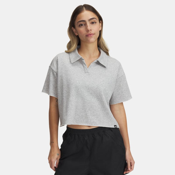 Under Armour Icon Terry Polo Mod Gray Light Heather White