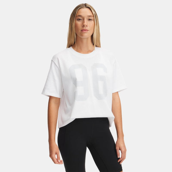 Under Armour Heavyweight Oversized Short Sleeve White Halo Gray White