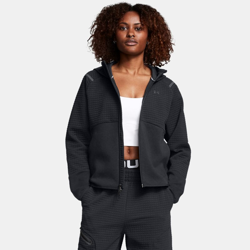 Under Armour Unstoppable Fleece Grid Full Zip Black