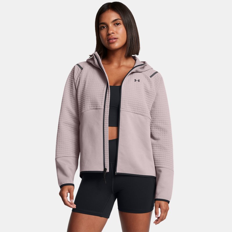 Under Armour Unstoppable Fleece Grid Full Zip Tetra Gray Black