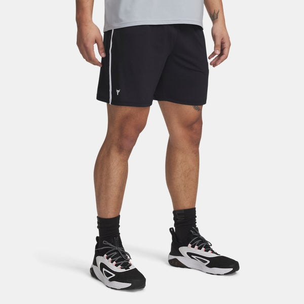 Under Armour Project Rock Mesh Shorts Black White