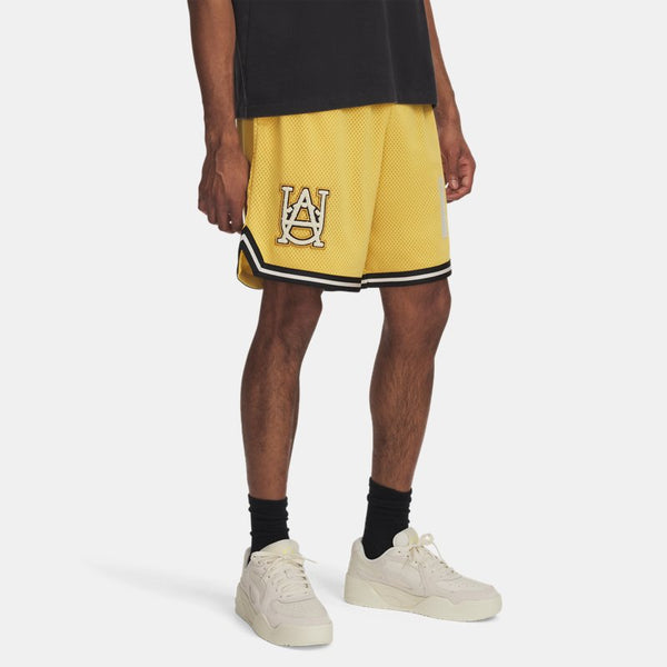 Under Armour Courtside Hoops Shorts Noble Gold Black Stone