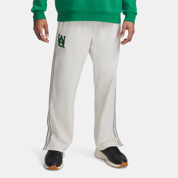 Under Armour Courtside Snap Pants Stone Black Team Kelly Green