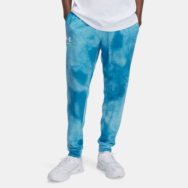 Under Armour Rival Terry Printed Joggers Ether Blue Onyx White