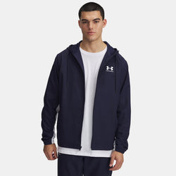 Under Armour Rival Woven Windbreaker Midnight Navy Midnight Navy White