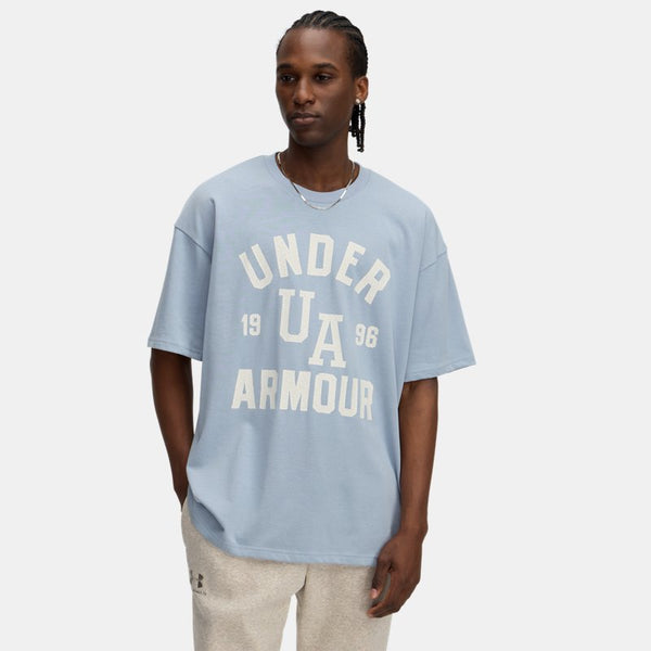 Under Armour Heavyweight Varsity Oversized Short Sleeve Harbor Blue Stone