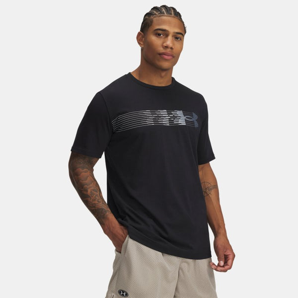 Under Armour Fly In Logo Short Sleeve Black Downpour Gray