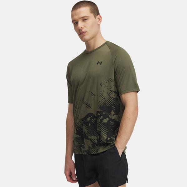 Under Armour Tech™ Fade Short Sleeve Marine OD Green Black Black