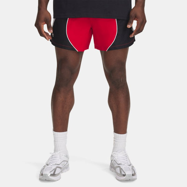 Under Armour Icon Volley Colorblock Shorts Red Black White