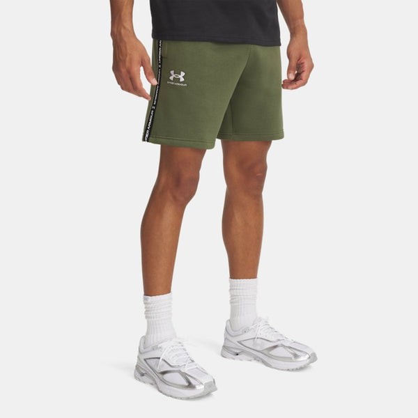 Under Armour Icon Fleece Taping Shorts Marine OD Green White