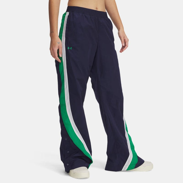 Under Armour Icon Crinkle Tear-Away Pants Midnight Navy Team Kelly Green Team Kelly Green