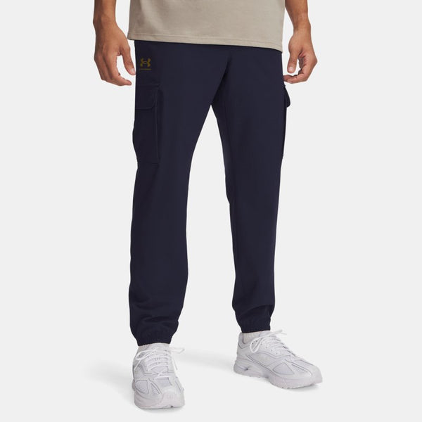 Under Armour Holiday Vibe Cargo Pants Midnight Navy Metallic Gold