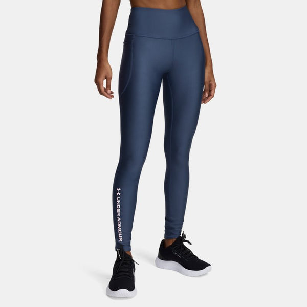 Under Armour Tech™ Branded Leggings Downpour Gray White Prime Pink