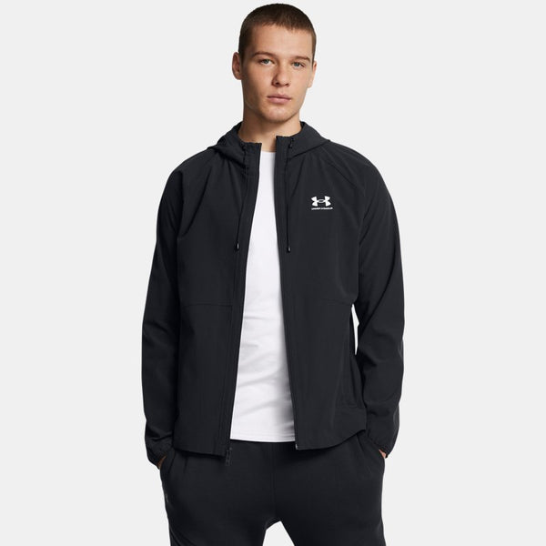 Under Armour Stretch Woven Windbreaker Black White