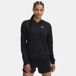 Under Armour Rival Terry Hoodie Black White