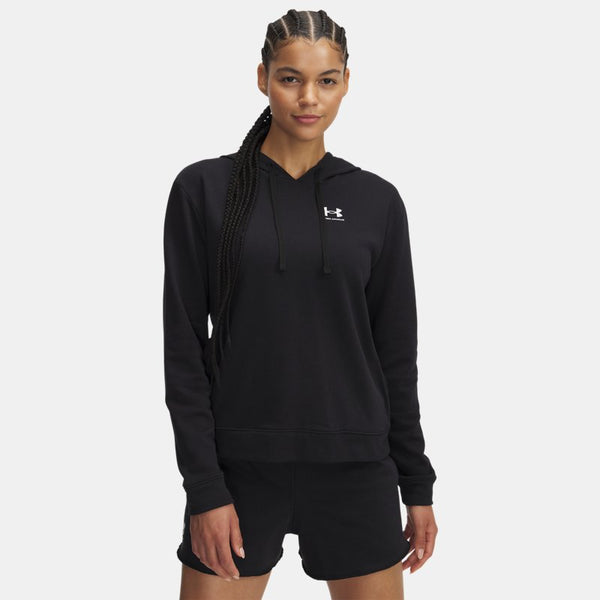 Under Armour Rival Terry Hoodie Black White