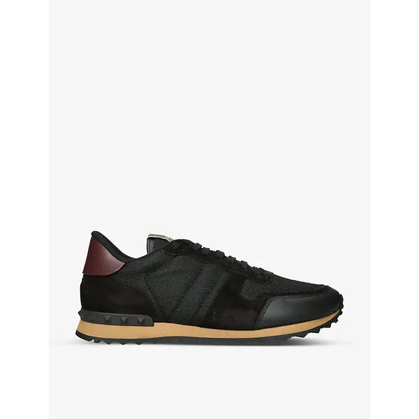 Valentino Garavani Rockrunner leather, suede and mesh low-top trainers