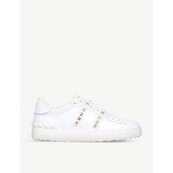 Womens Valentino Garavani Rockstud leather low-top trainers