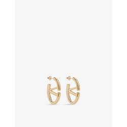 Valentino Garavani VLOGO gold-tone metal hoop earrings