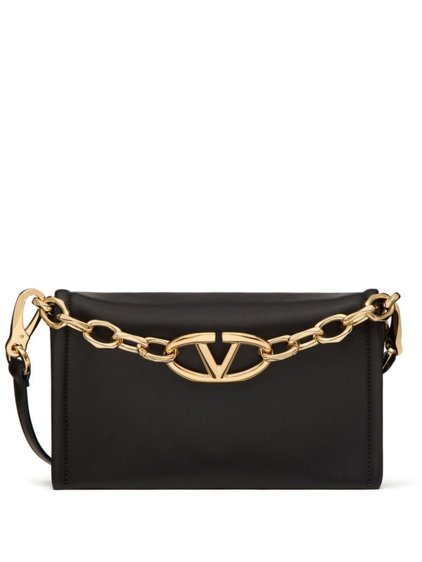 Valentino Garavani Vlogo Chain Mini Leather Clutch