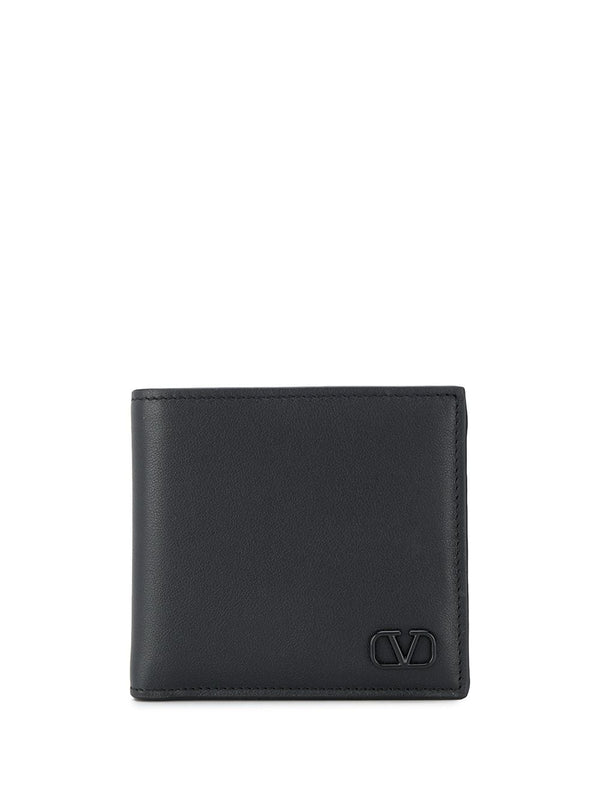 Valentino Garavani Vlogo Signature Leather Bifold Wallet