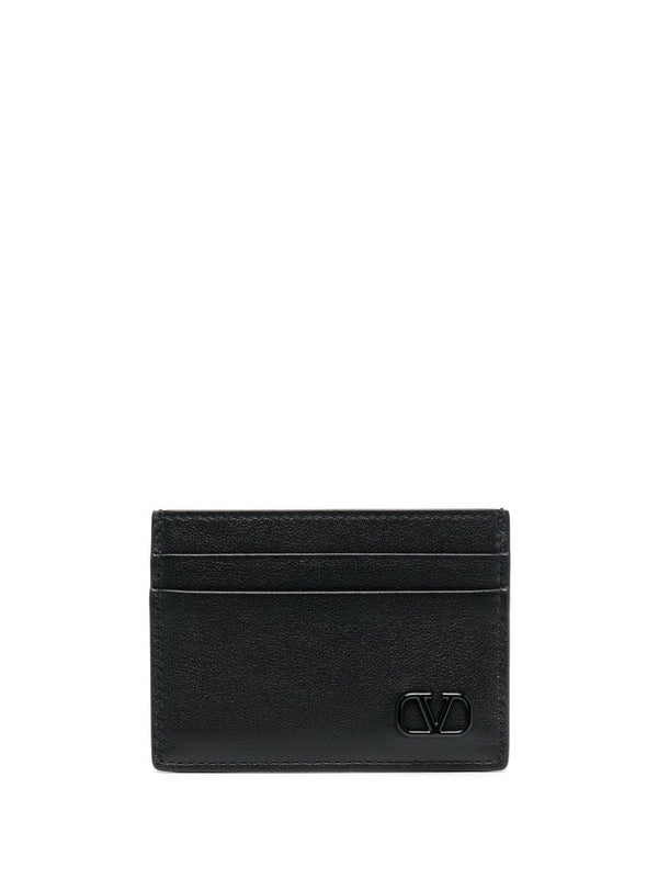 Valentino Garavani Vlogo Signature Leather Card Case