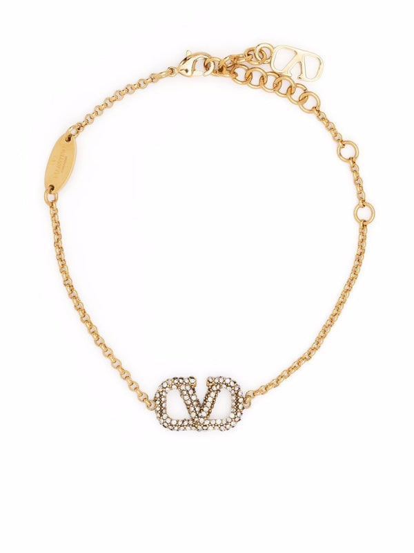 Valentino Garavani Vlogo Signature Strass Embellished Bracelet