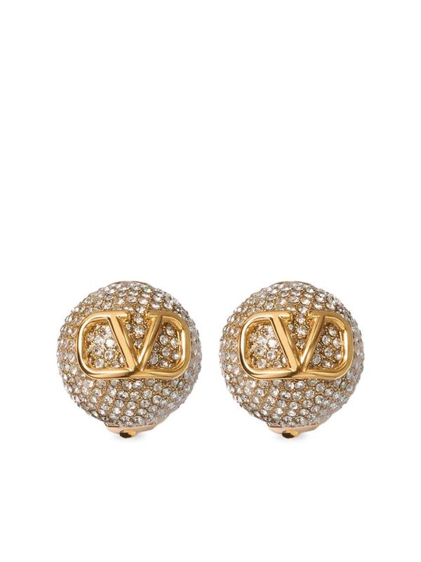 Valentino Garavani Vlogo Signature Strass Embellished Earrings