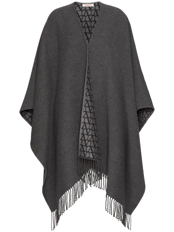 Valentino Toile Iconograhe Wool And Silk Blend Poncho