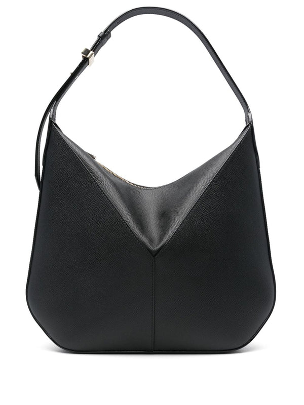 Valextra Vivi Small Leather Hobo Bag