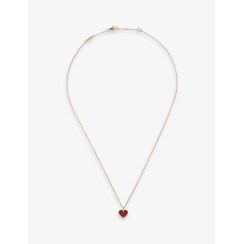 Van Cleef & Arpels Sweet Alhambra gold and carnelian necklace