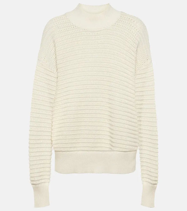 Varley Franco pointelle cotton sweater | LYBSTORE