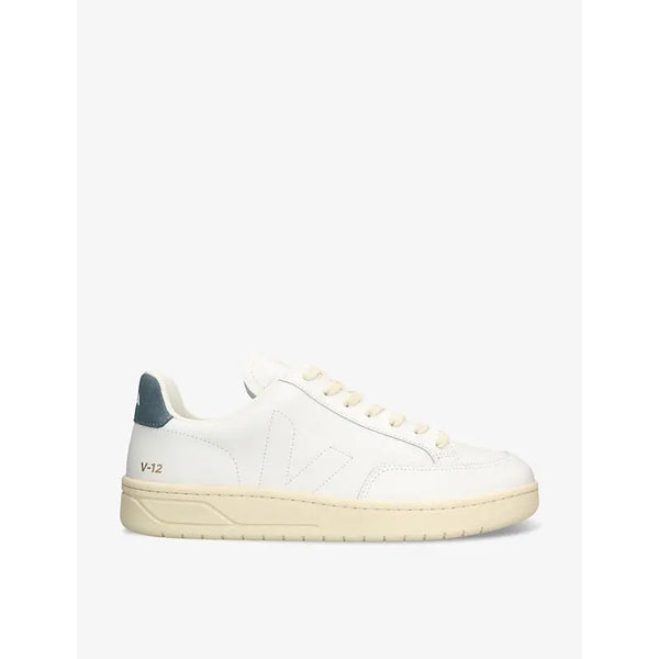 Veja Men's V12 logo-embroidered leather low-top trainers