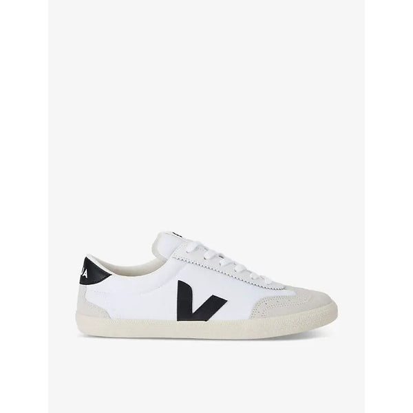 Veja Men's Volley logo-embroidered canvas low-top trainers