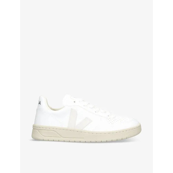 Veja V-10 logo-embroidered vegan-leather low-top trainers | Veja