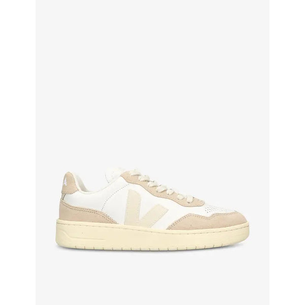 Veja V90 logo-embroidered low-top leather trainers | Veja