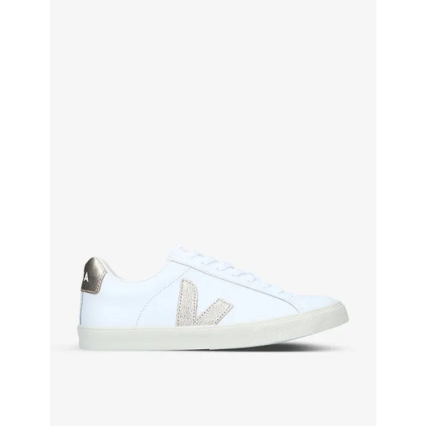 Veja Women's Esplar logo-embossed low-top leather and canvas trainers | Veja