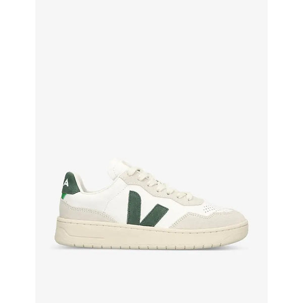 Veja Women's V90 logo-embroidered low-top leather trainers | Veja