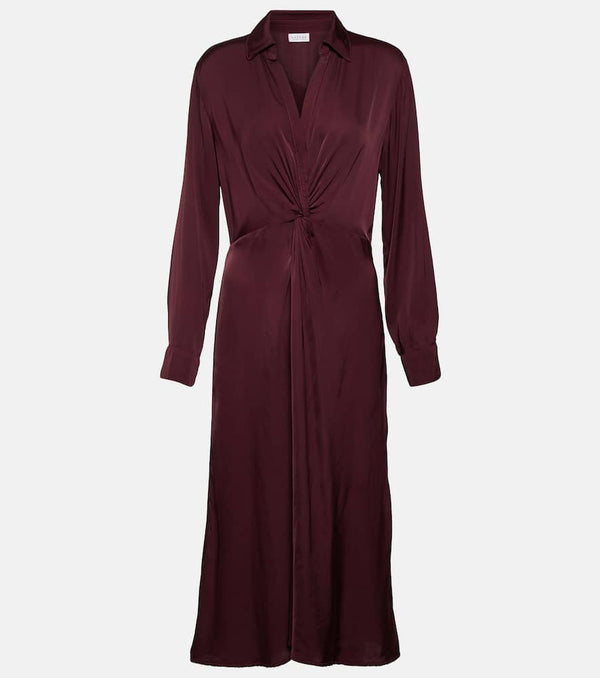 Velvet Bettie satin midi dress