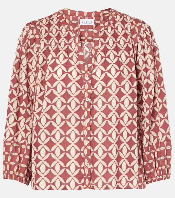 Velvet Haddon printed cotton blouse