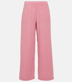 Velvet Jerry cotton gauze wide-leg pants