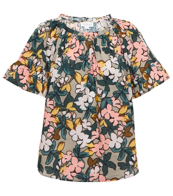 Velvet Lucy floral cotton top | LYBSTORE