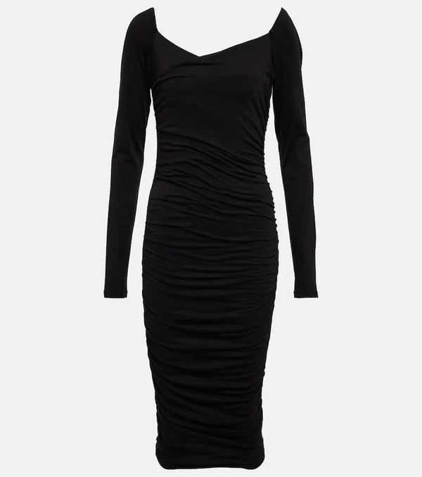 Velvet Tori cotton-blend jersey midi dress | LYBSTORE